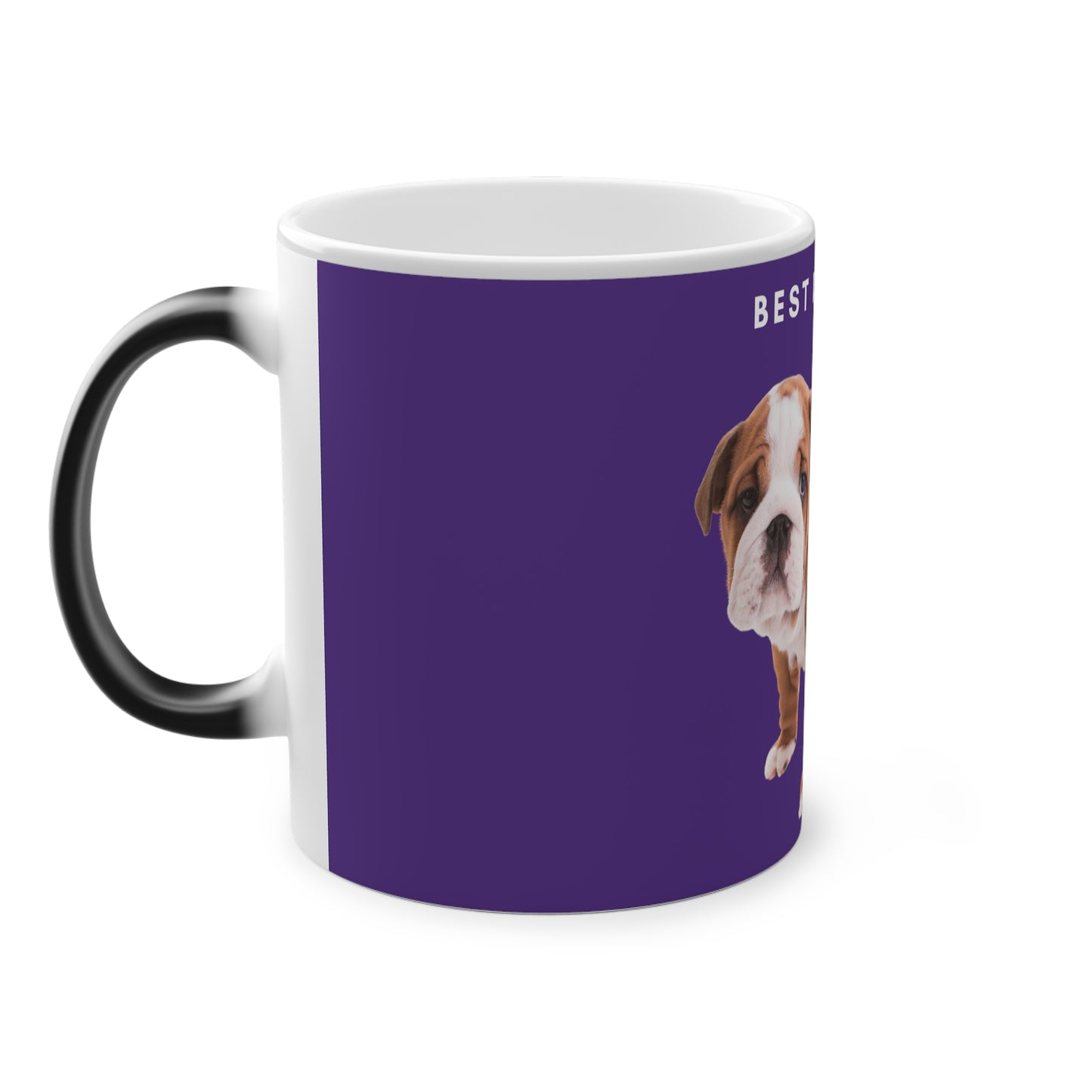 Best Dog Mom Ever English Bulldog Magic Mug, 325ml - Purple