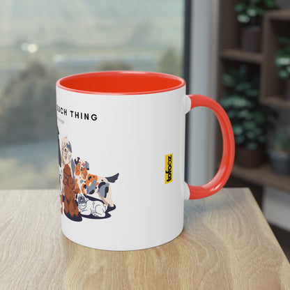 No Such Thing As Too Many Dogs Two-Tone Coffee Mug, 325ml - White