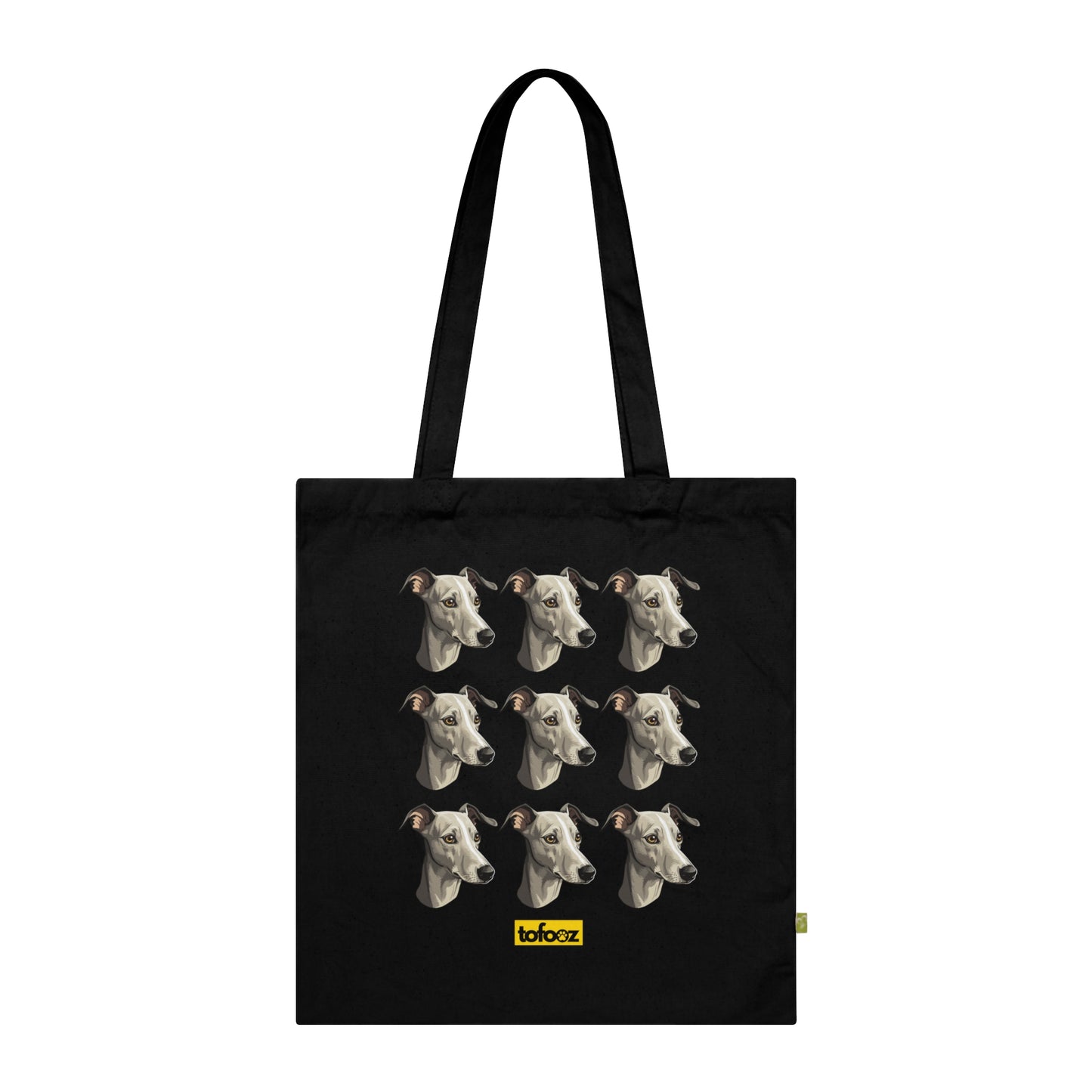 Italian Greyhound Print Organic Cotton Tote Bag