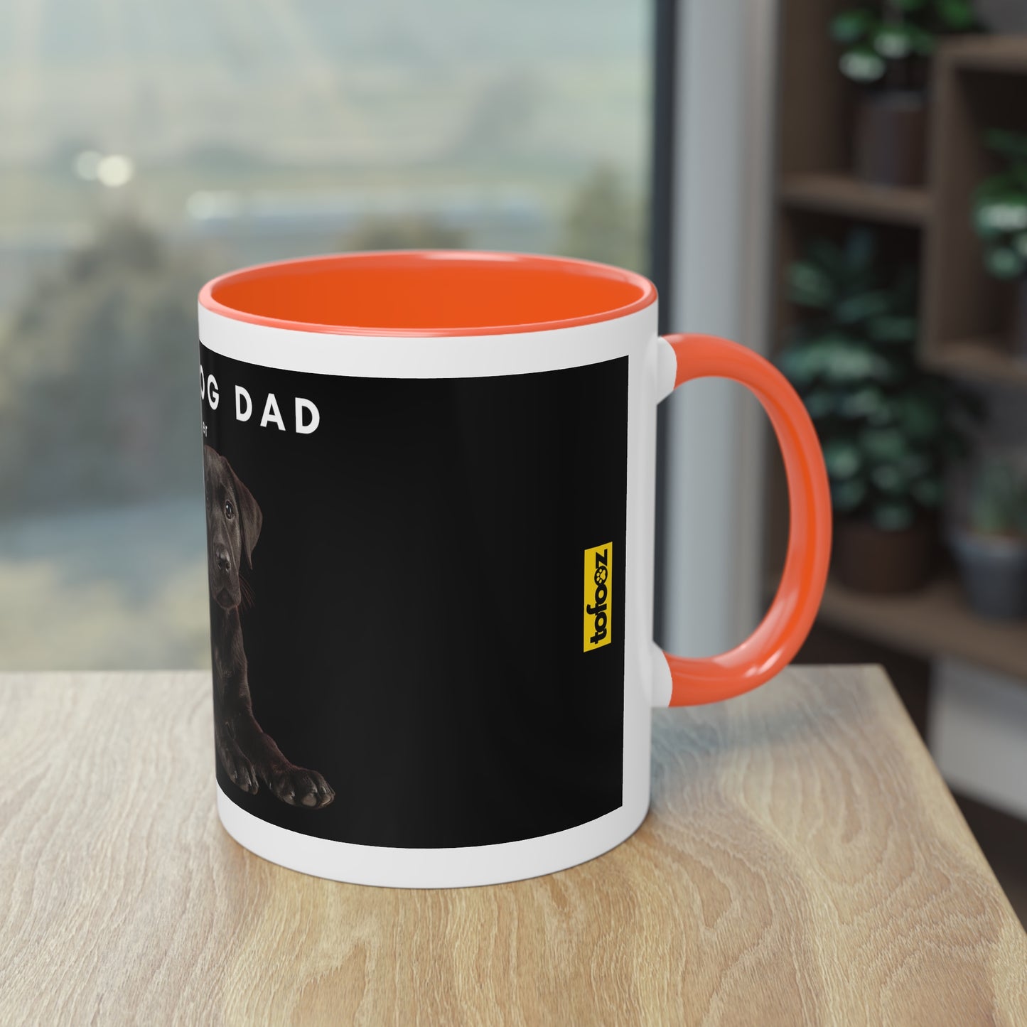 Best Dog Dad Black Lab Two-Tone Coffee Mug, 325ml - Black