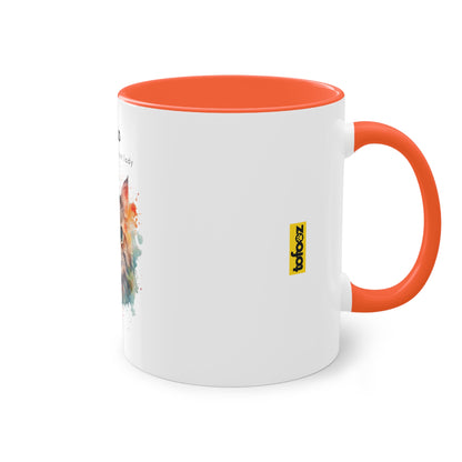 Proud To Be The Crazy Cat Lady Two-Tone Coffee Mug, 325ml - White