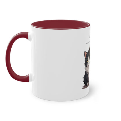 Guess Whose Hair Cats Two-Tone Coffee Mug, 325ml - White