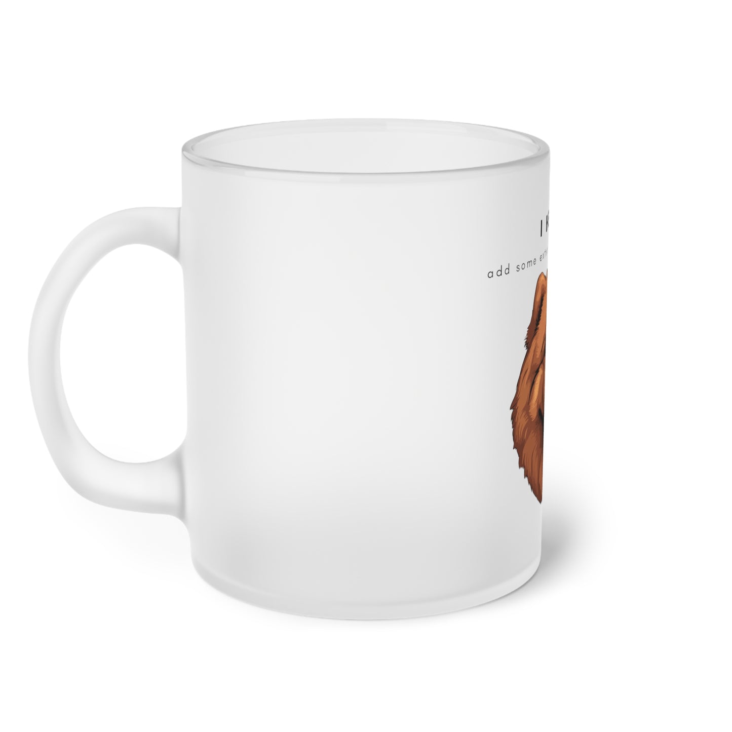 I Helped Add Glitter Chow Chow - Frosted Glass Mug, 325ml