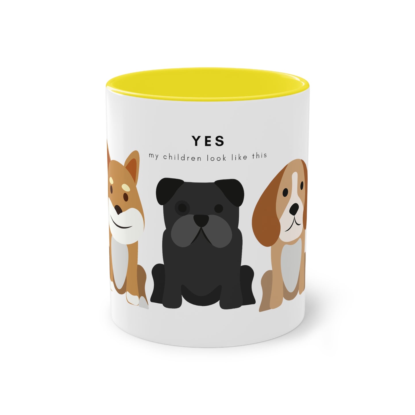 Yes My Children Look Like This Dogs Two-Tone Coffee Mug, 325ml - White