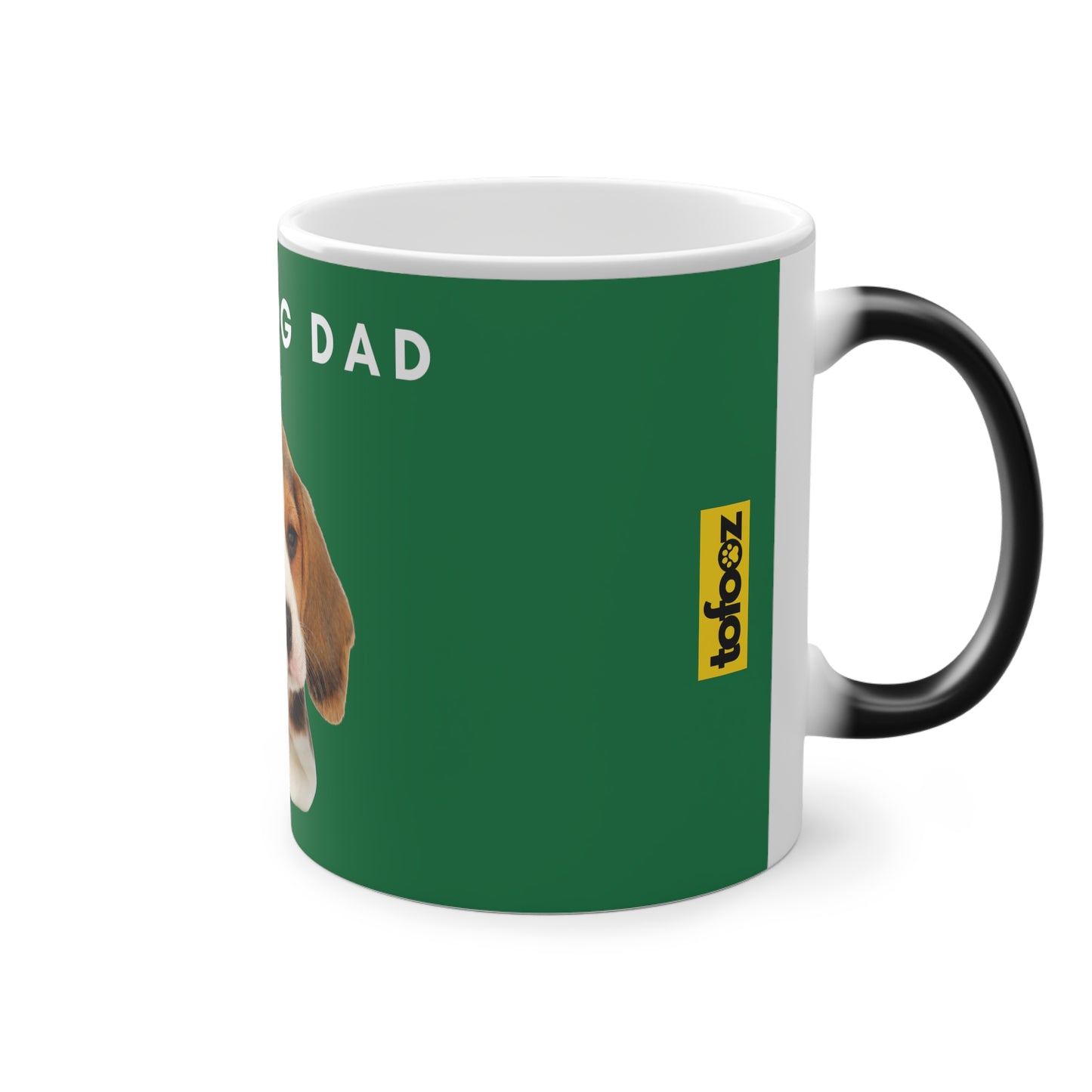 Best Dog Dad Beagle Magic Mug, 325ml - Green