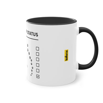 Relationship Status, I Have Dogs Two-Tone Coffee Mug, 325ml - White