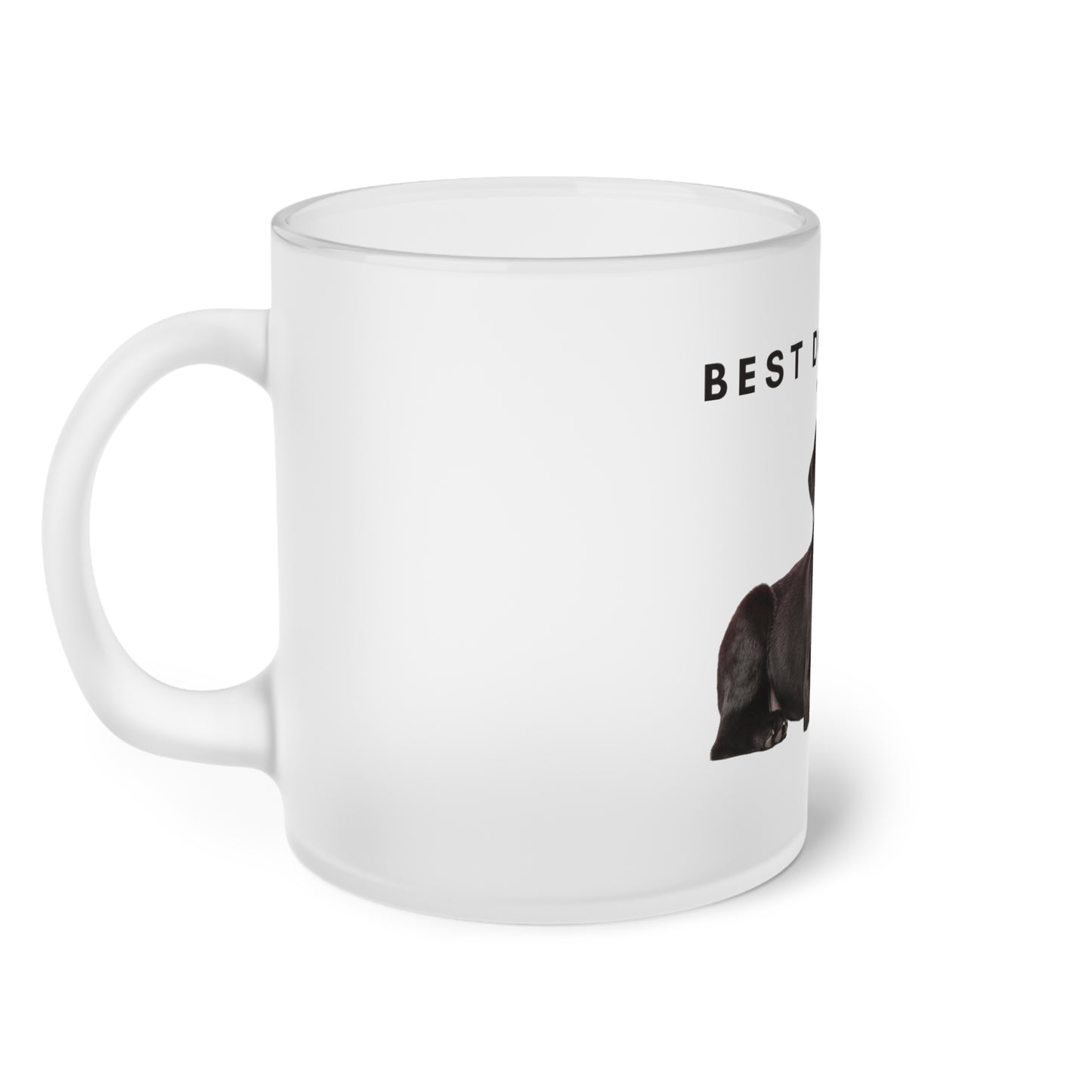 Best Dog Mom Black Lab - Frosted Glass Mug, 325ml