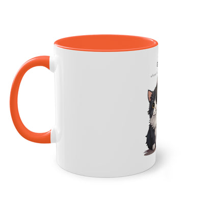 Guess Whose Hair Cats Two-Tone Coffee Mug, 325ml - White