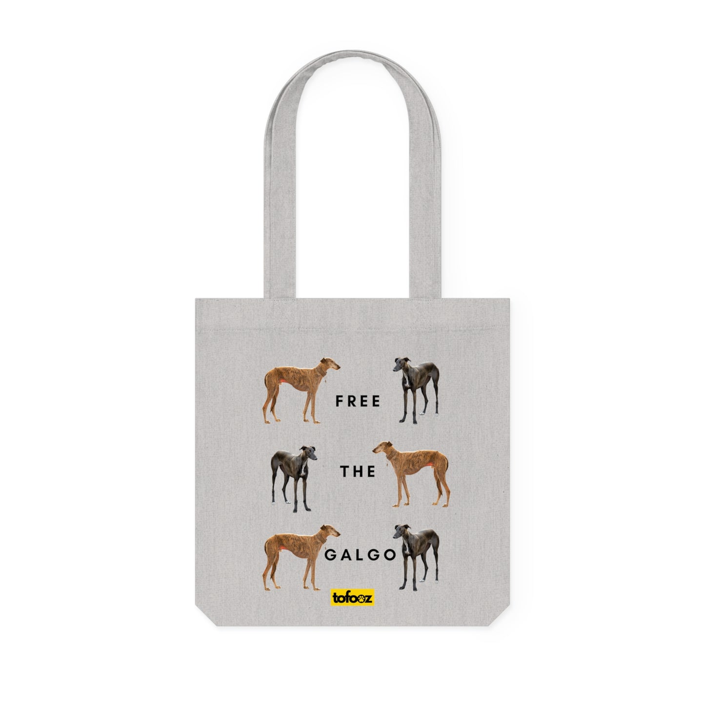 Free The Galgo Dual Print Woven Tote Bag