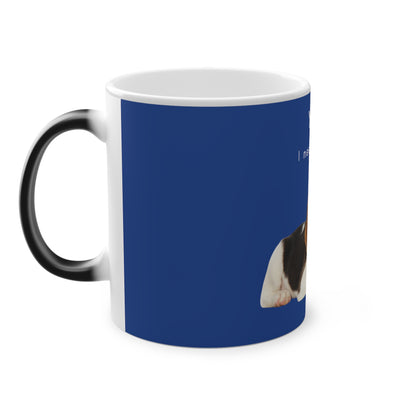 Yup I Need Coffee Beagle Magic Mug, 325ml - Dark Blue