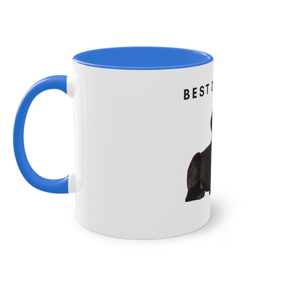 Best Dog Mom Black Lab Two-Tone Coffee Mug, 325ml - White