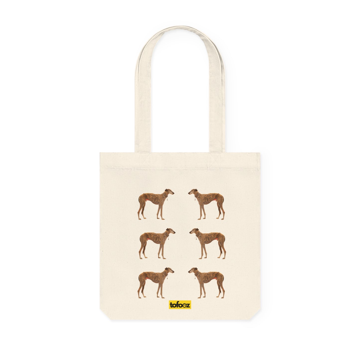 Galgo Brindle Print Woven Tote Bag