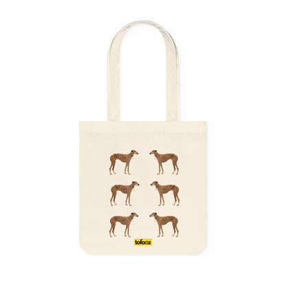 Galgo Brindle Print Woven Tote Bag