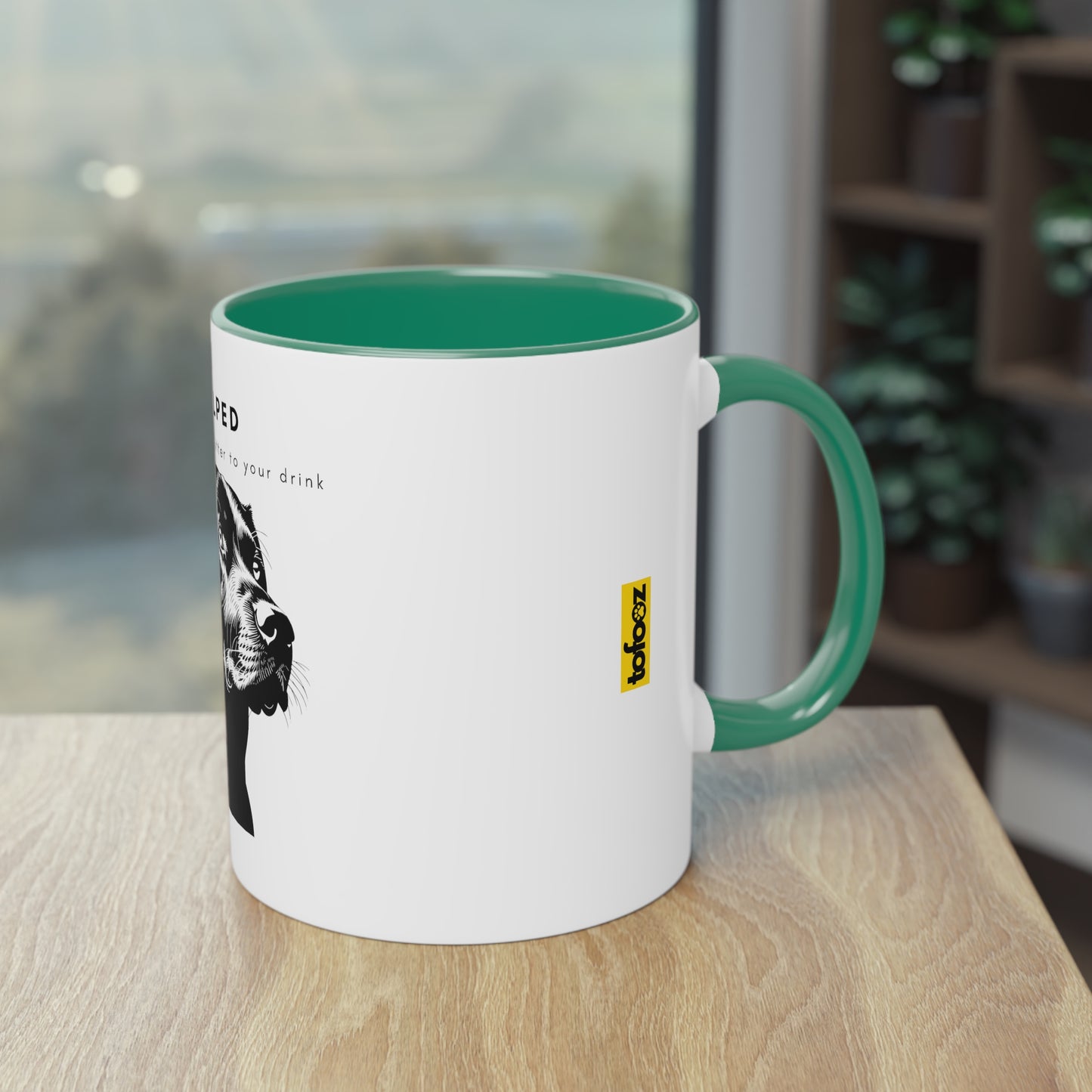 I Helped Add Glitter Labrador Graphic Two-Tone Coffee Mug, 325ml - White