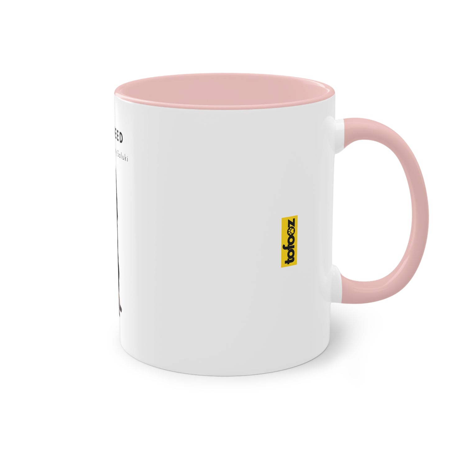 All I Need Is Coffee And My Saluki Two-Tone Coffee Mug, 325ml - White