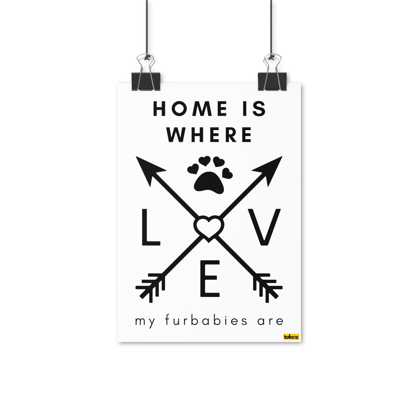 Home Is Where My Furbabies Are Love Poster - Various Sizes