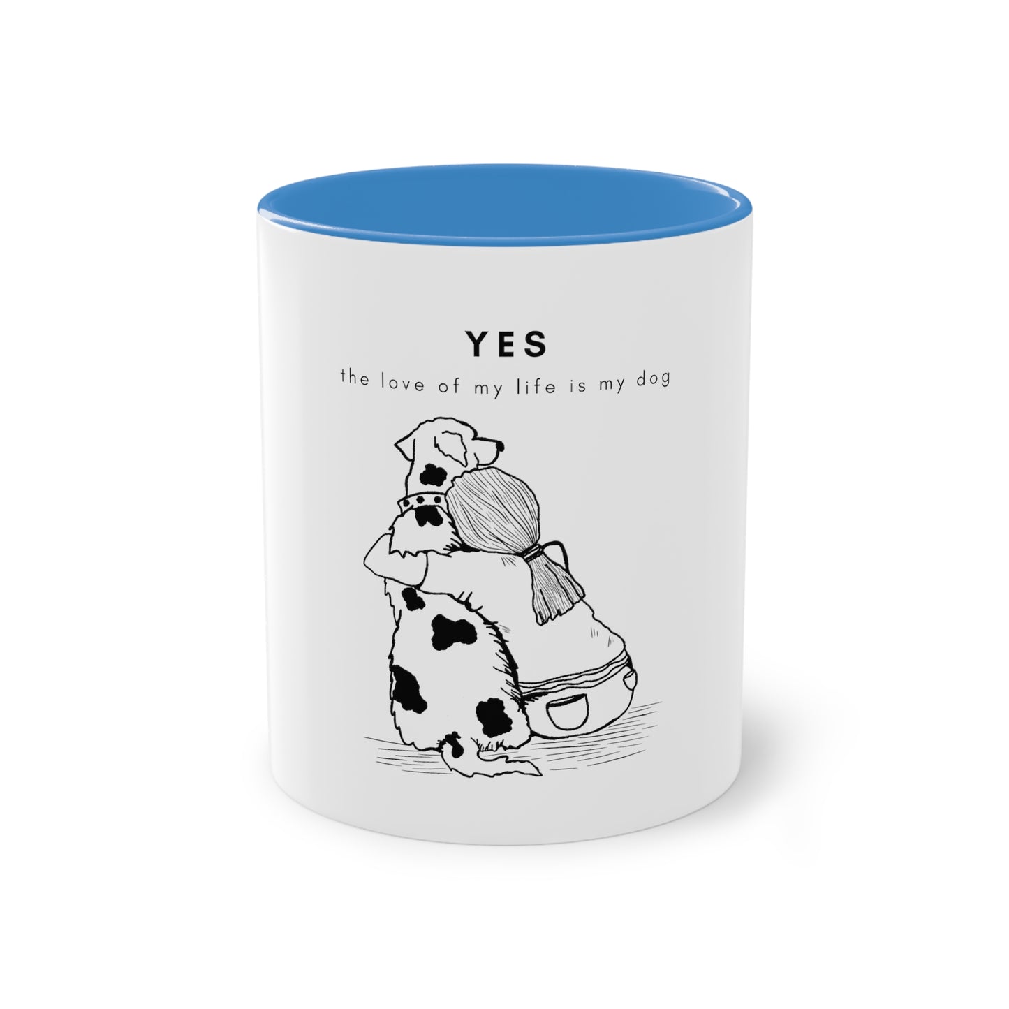 Yes Love Of My Life Dog Two-Tone Coffee Mug, 325ml - White