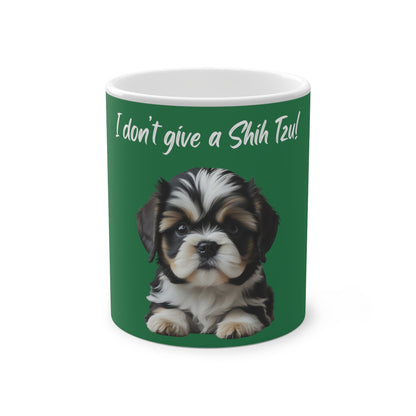 I Don't Give A Shih Tzu Magic Mug, 325ml - Green