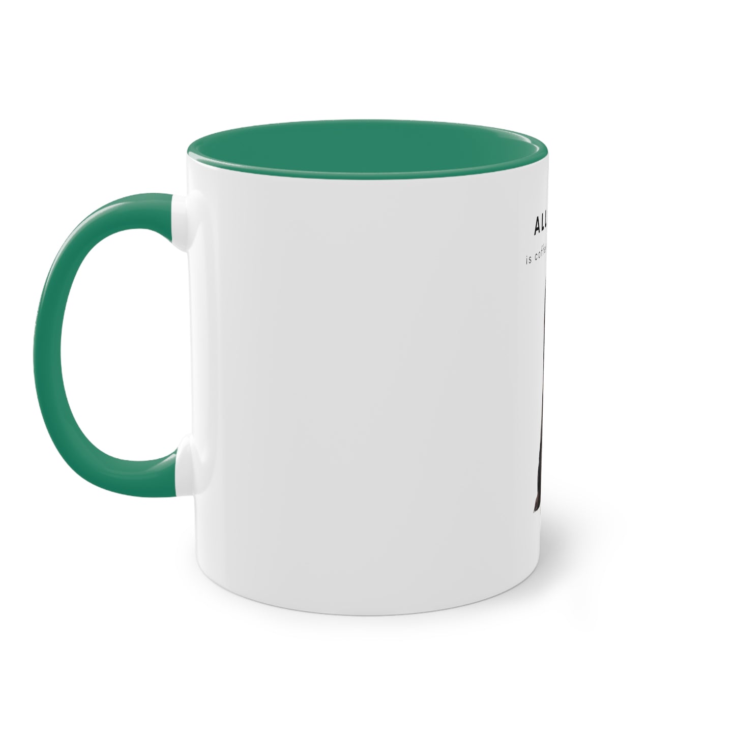 All I Need Is Coffee And My Saluki Two-Tone Coffee Mug, 325ml - White