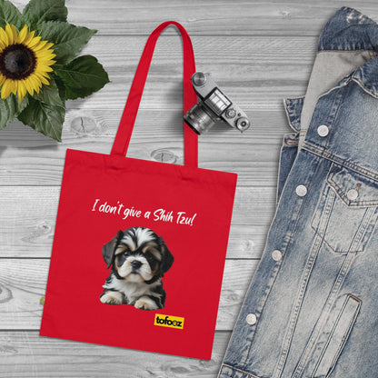 I Don't Give A Shih Tzu Organic Cotton Tote Bag