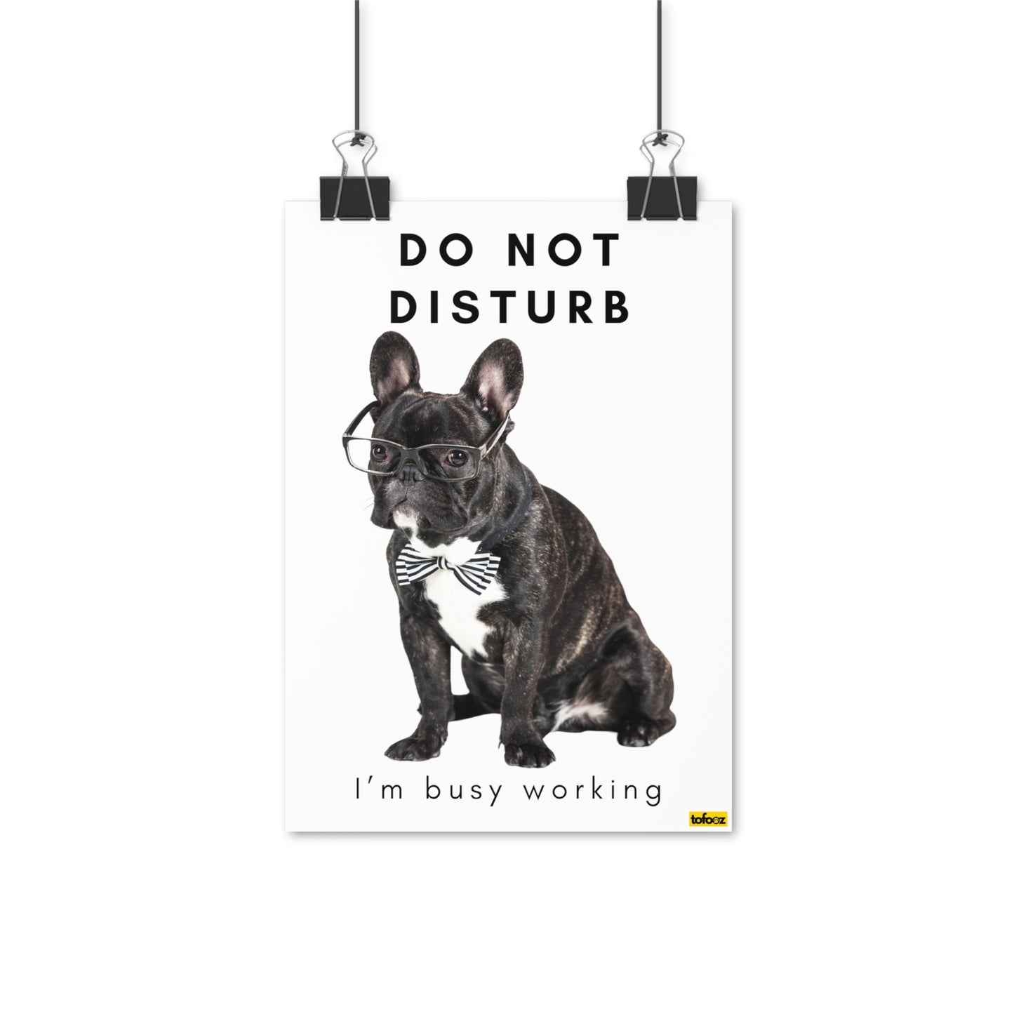 Do Not Disturb Black French Bulldog Poster - Various Sizes