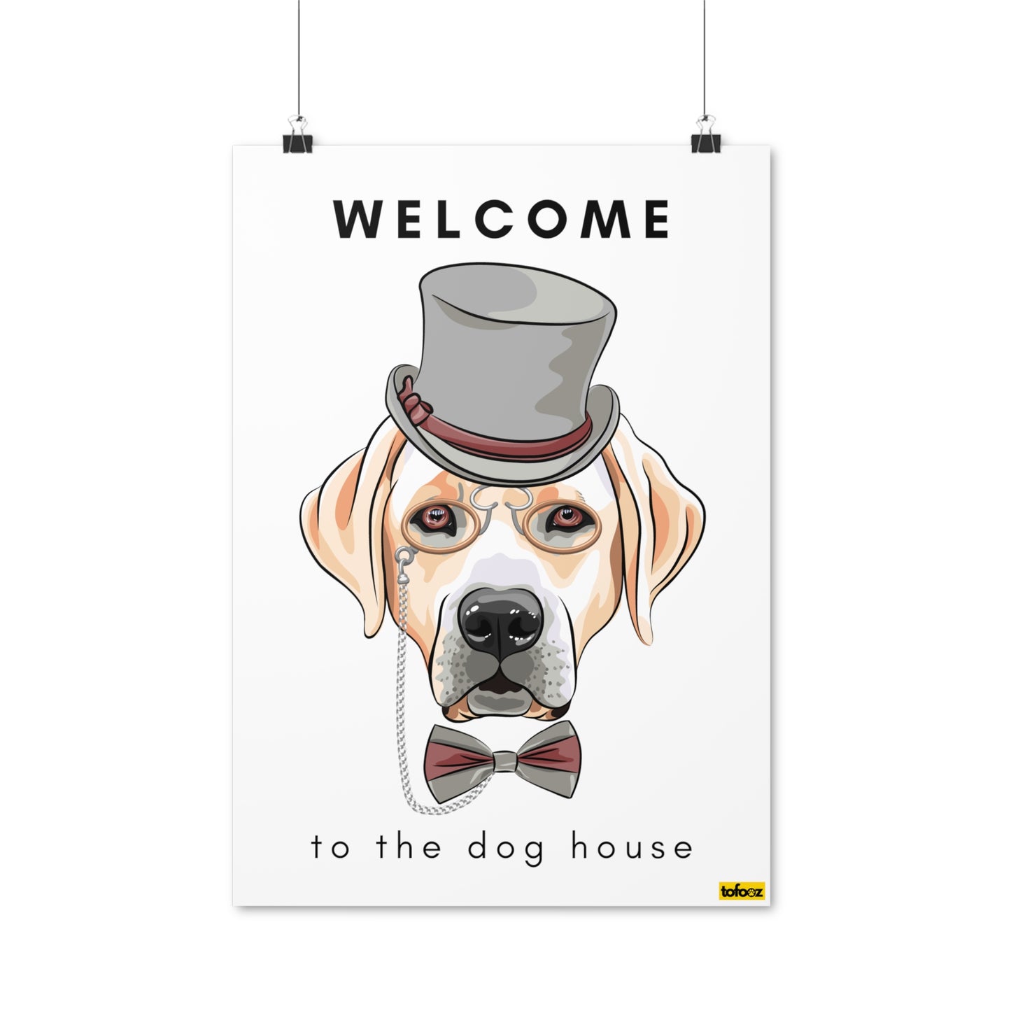 Welcome To The Dog House Golden Labrador Poster - Various Sizes