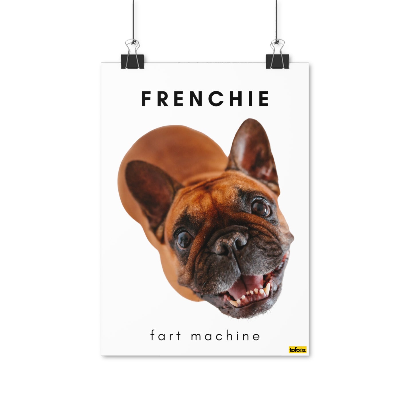 Frenchie Fart Machine Brown French Bulldog Poster - Various Sizes