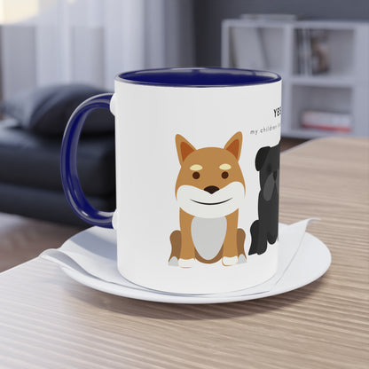 Yes My Children Look Like This Dogs Two-Tone Coffee Mug, 325ml - White