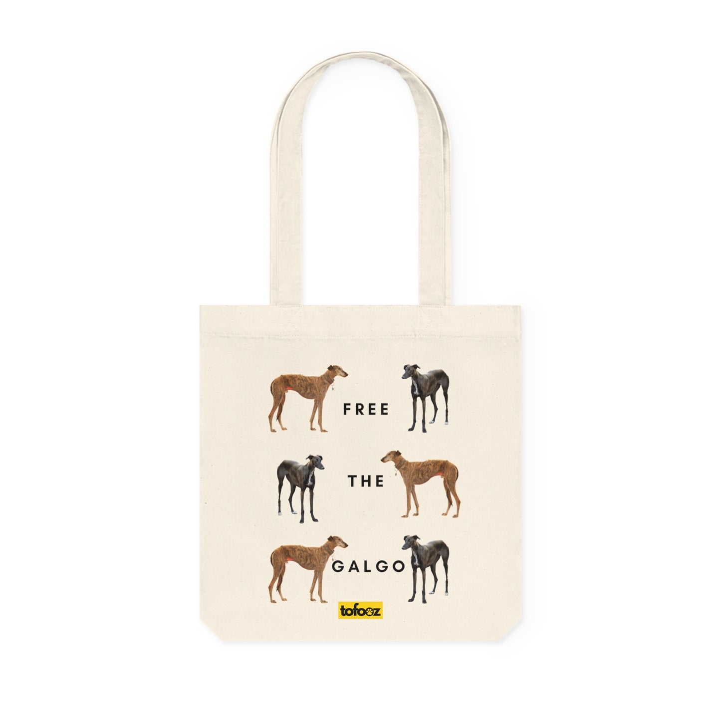 Free The Galgo Dual Print Woven Tote Bag