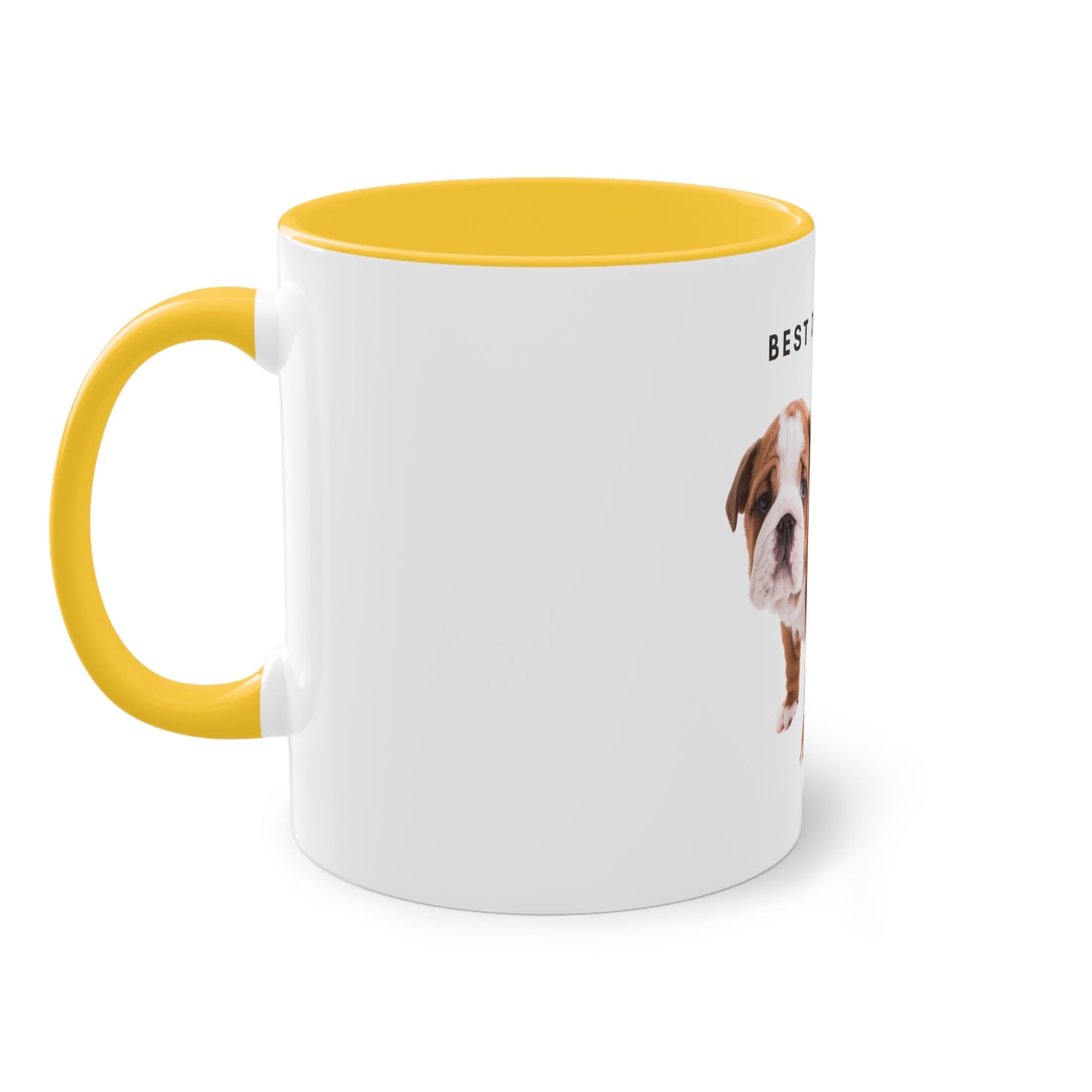 Best Dog Mom Ever English Bulldog Two-Tone Coffee Mug, 325ml - White