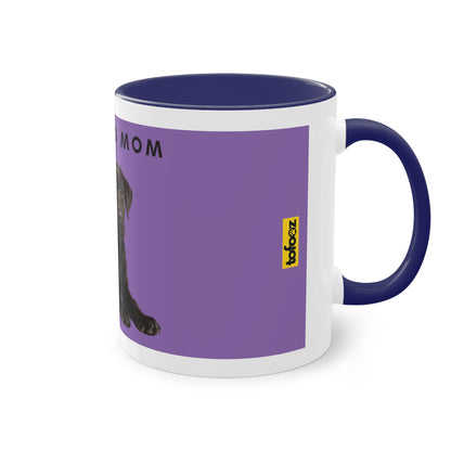 Best Dog Mom Black Lab Two-Tone Coffee Mug, 325ml - Purple