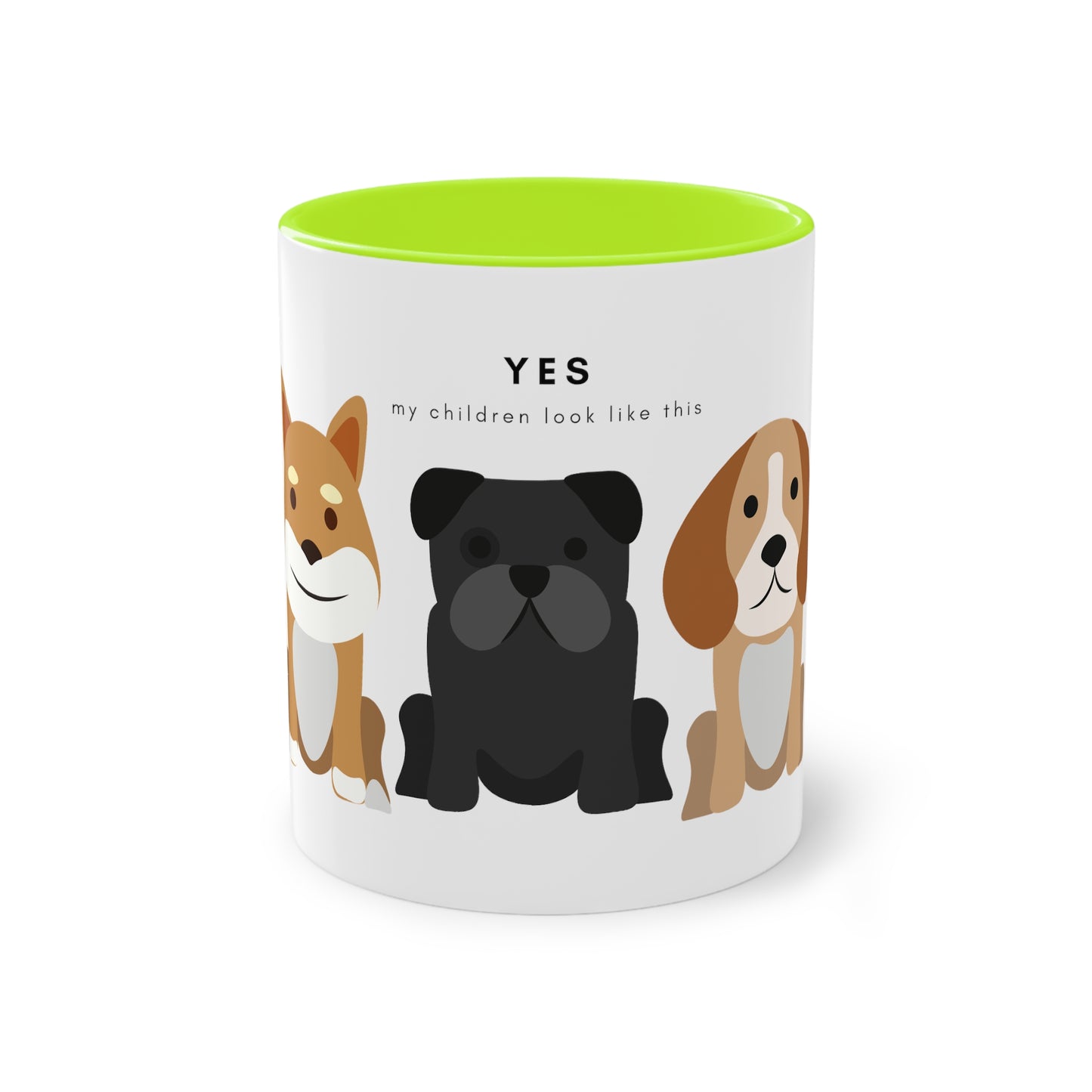 Yes My Children Look Like This Dogs Two-Tone Coffee Mug, 325ml - White