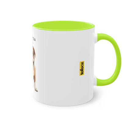 Spot Of Tea For The English Bulldog Two-Tone Coffee Mug, 325ml - White