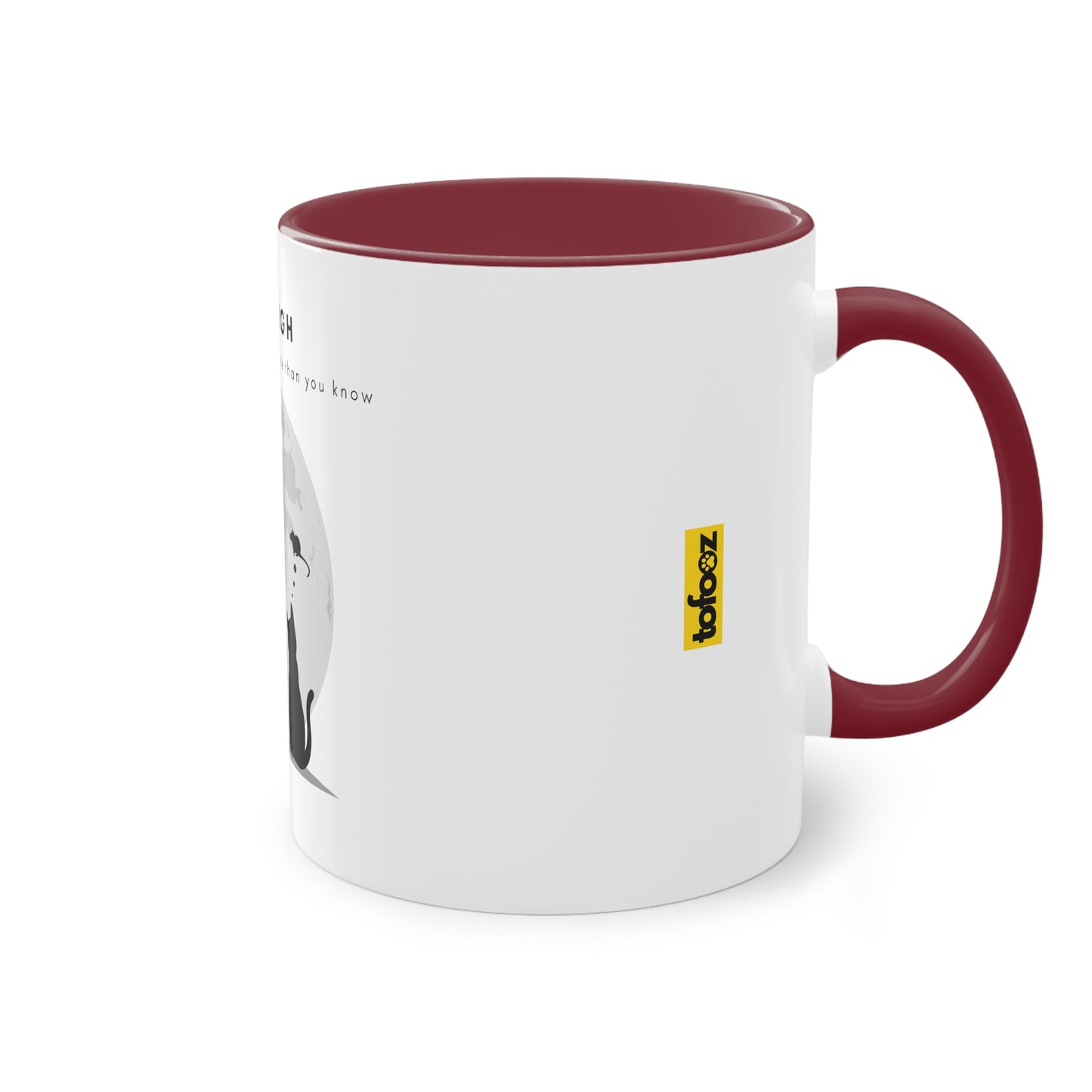 Aim High Cat and Dog Two-Tone Coffee Mug, 325ml - White