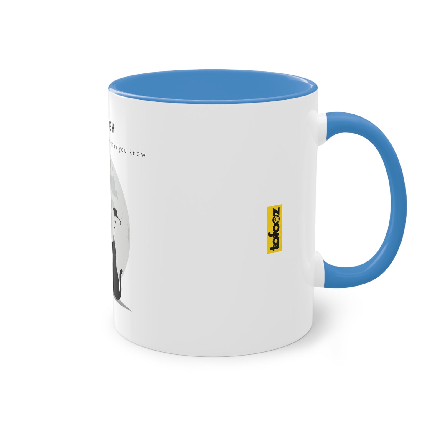 Aim High Cat and Dog Two-Tone Coffee Mug, 325ml - White