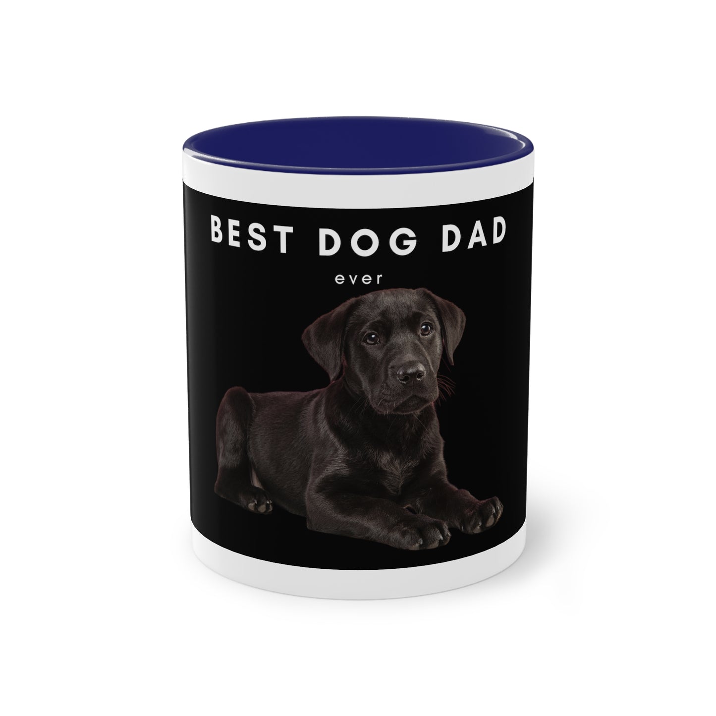 Best Dog Dad Black Lab Two-Tone Coffee Mug, 325ml - Black