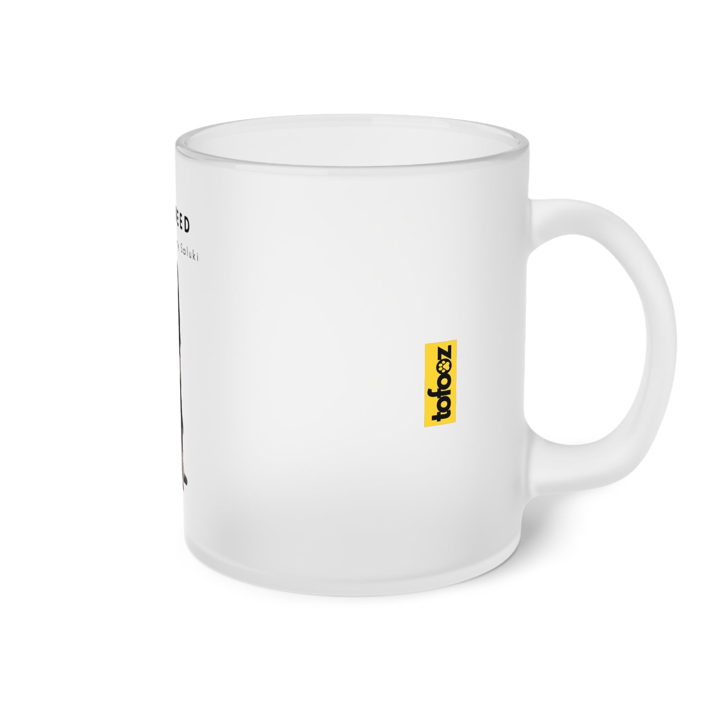 All I Need Is Coffee And My Saluki - Frosted Glass Mug, 325ml