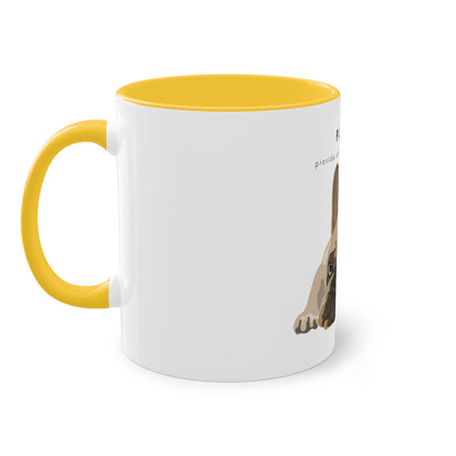 Please Provide Caffeine Immediately French Bulldog Two-Tone Coffee Mug, 325ml - White