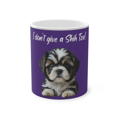 I Don't Give A Shih Tzu Magic Mug, 325ml - Purple