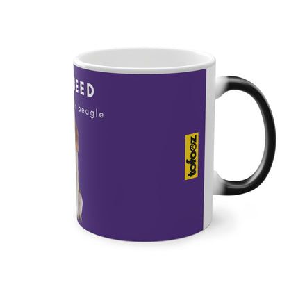 All I Need Is Coffee And A Beagle Magic Mug, 325ml - Purple