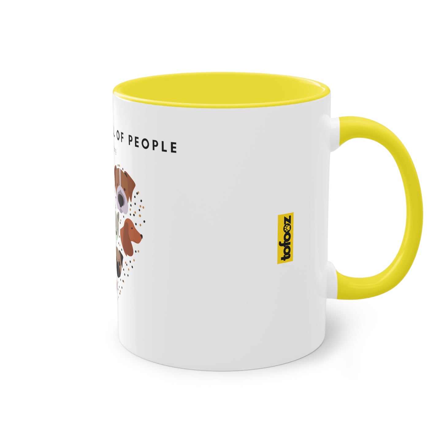 In A World Full Of People Dog Two-Tone Coffee Mug, 325ml - White