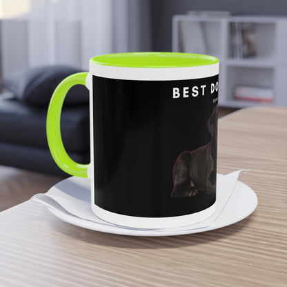 Best Dog Dad Black Lab Two-Tone Coffee Mug, 325ml - Black