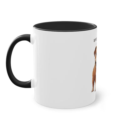 Spot Of Tea For The English Bulldog Two-Tone Coffee Mug, 325ml - White