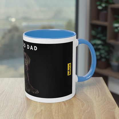 Best Dog Dad Black Lab Two-Tone Coffee Mug, 325ml - Black