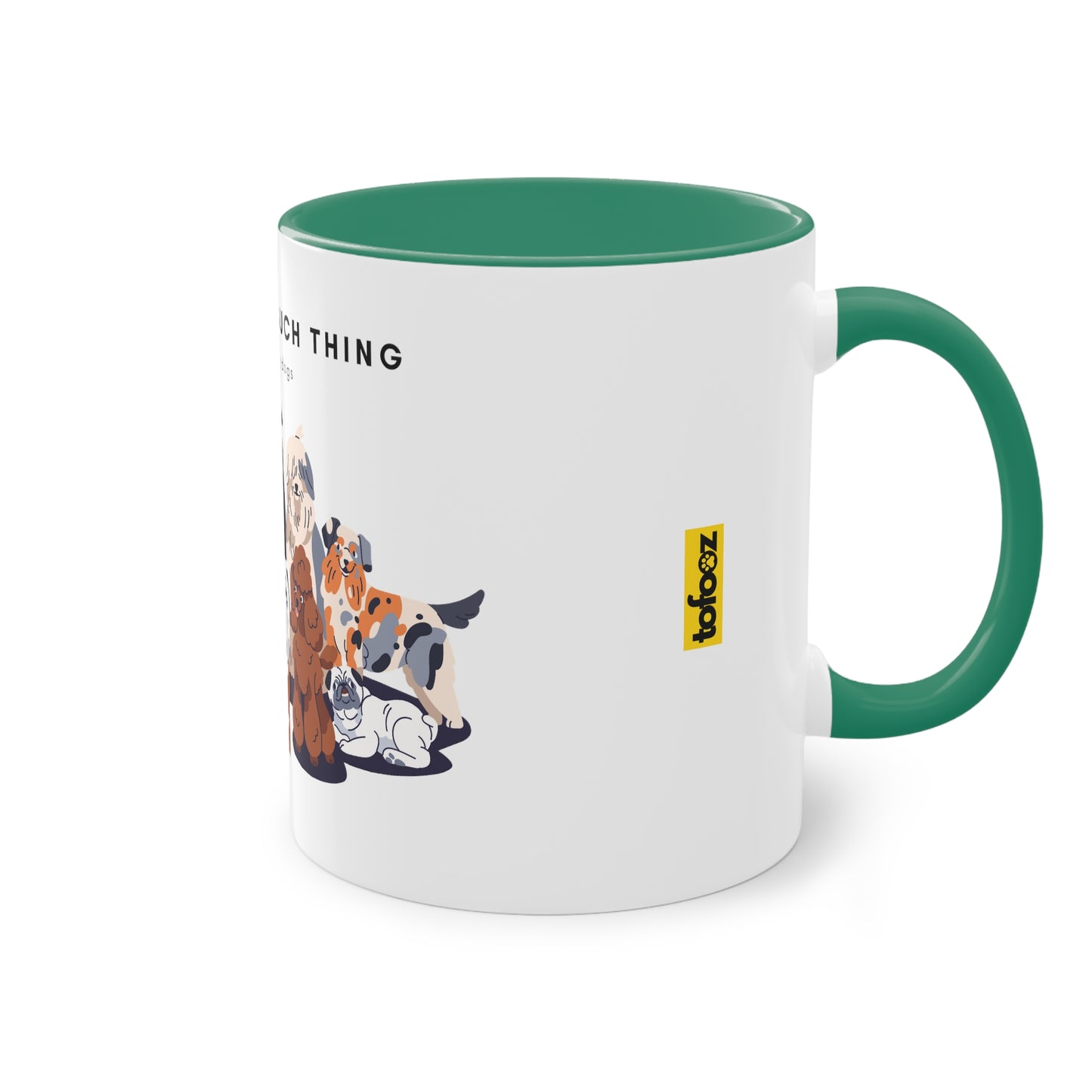 No Such Thing As Too Many Dogs Two-Tone Coffee Mug, 325ml - White