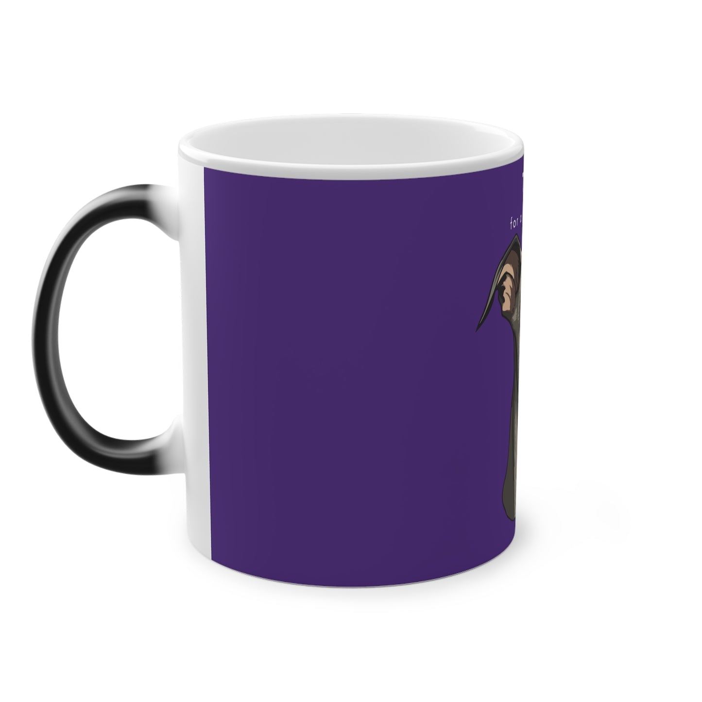 Time For A Quick Coffee Italian Greyhound Magic Mug, 325ml - Purple