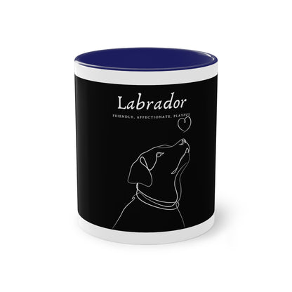 Labrador Character Two-Tone Coffee Mug, 325ml