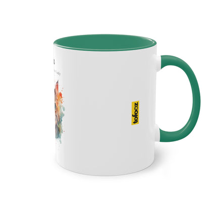 Proud To Be The Crazy Cat Lady Two-Tone Coffee Mug, 325ml - White