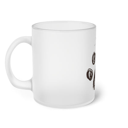 Yes My Child Has Fur - Frosted Glass Mug, 325ml