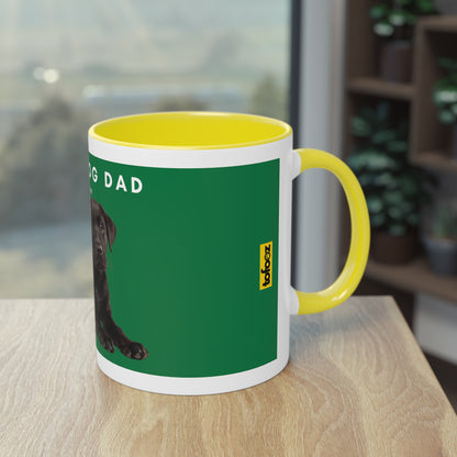 Best Dog Dad Black Lab Two-Tone Coffee Mug, 325ml - Green